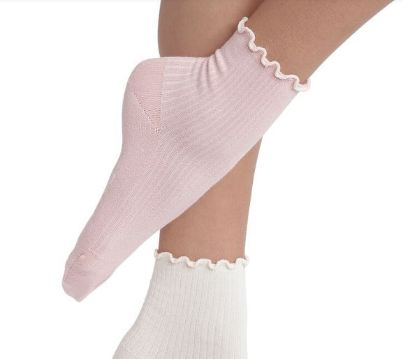 Chaussettes dentelle femme coton pastel vichy — SOXX.SHOP Image