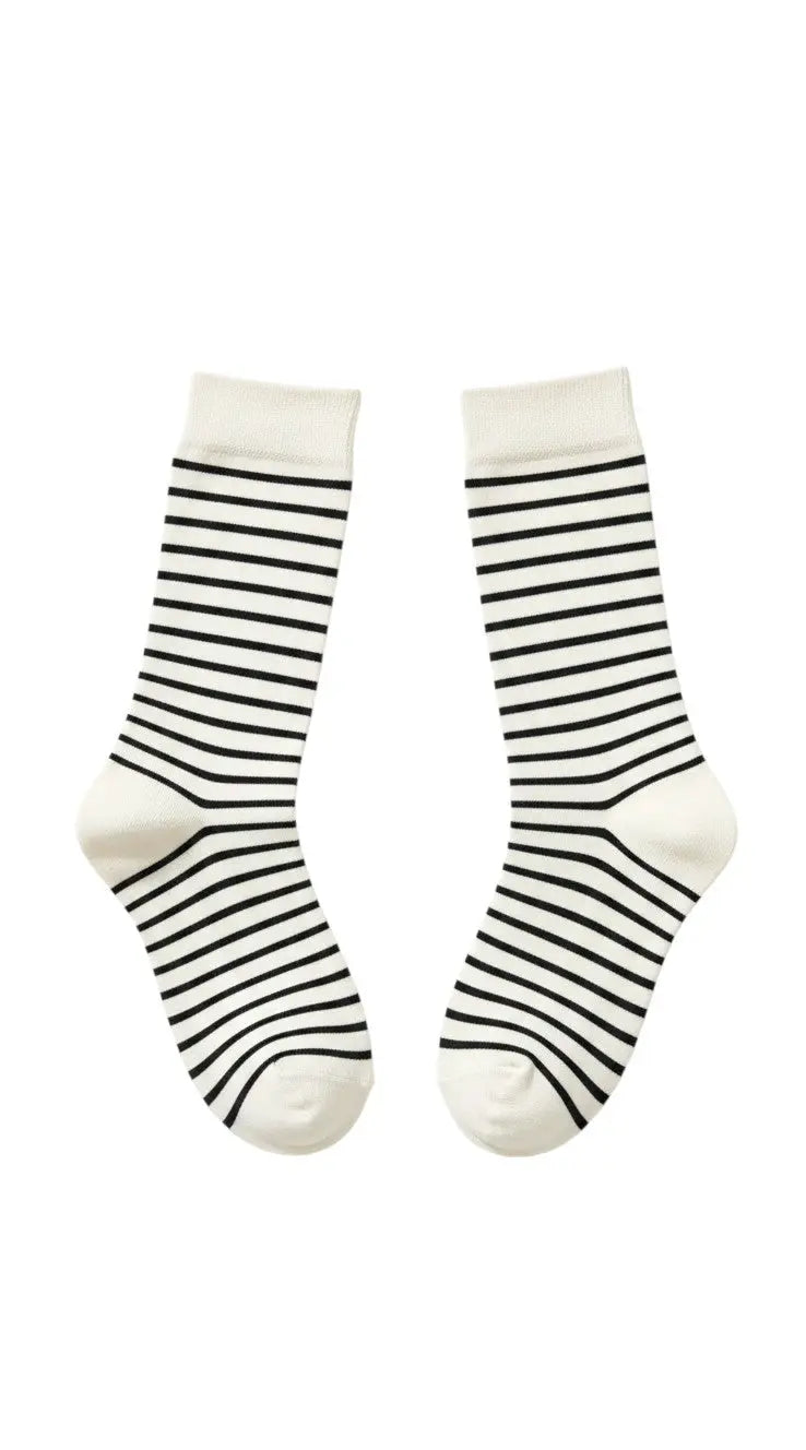 Chaussettes Femmes Rayures Coton Kikiya