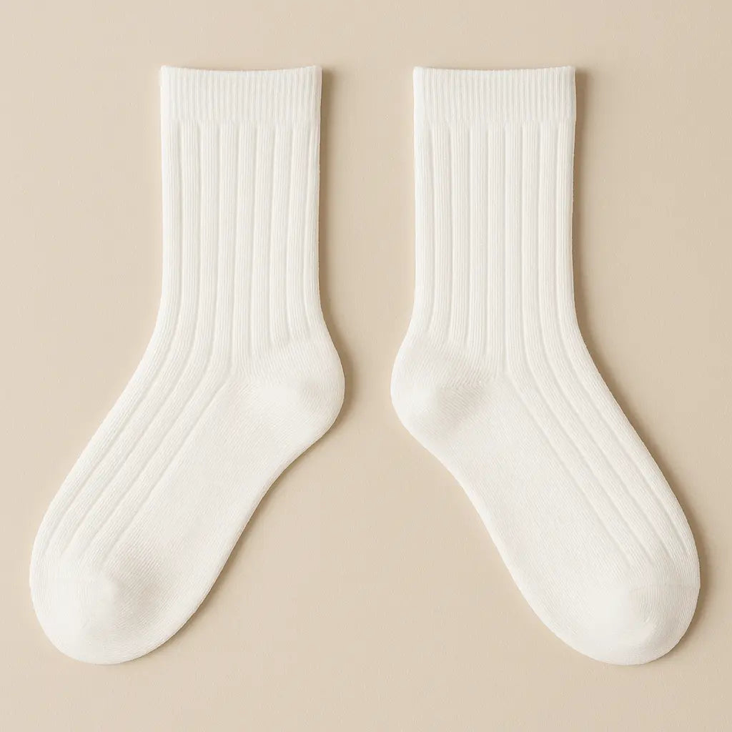 Chaussettes Enfant Couleurs Blanc Coton Mollet paire