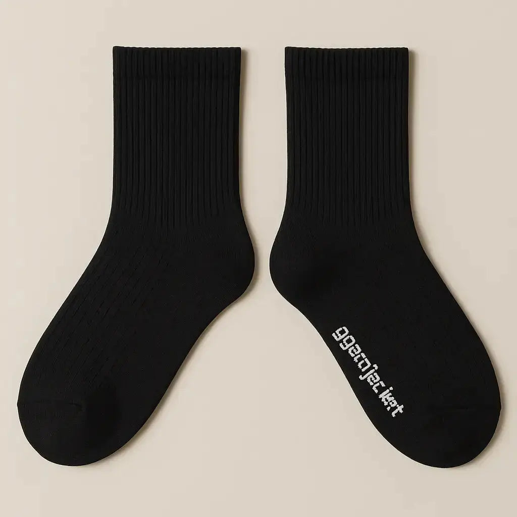 Chaussettes enfants Couleurs noir coton mollet paire