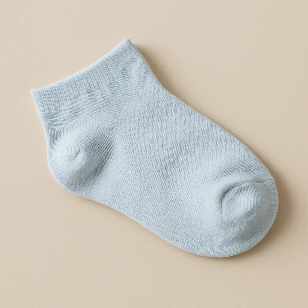 Chaussettes enfants socquettes bleu coton SOXX vue à plat
