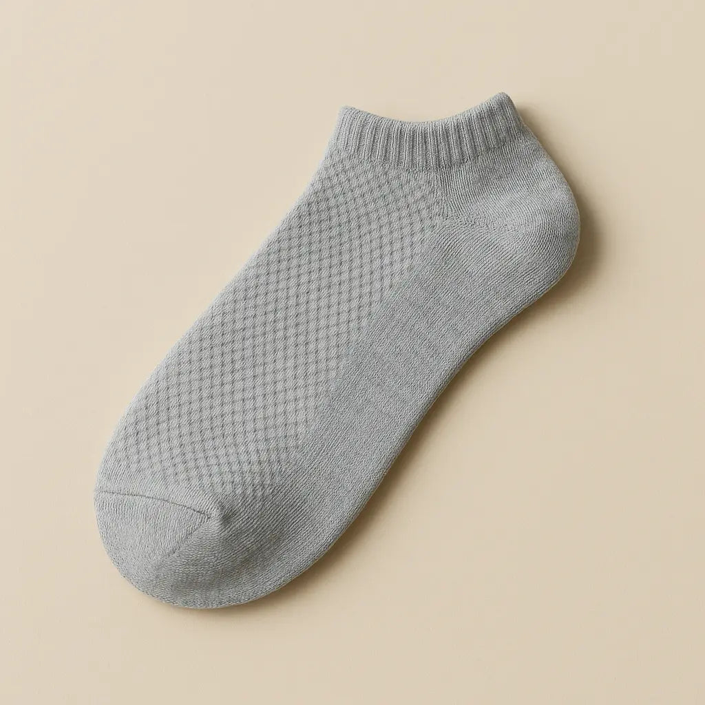 Chaussettes enfants socquettes coton gris clair vue à plat