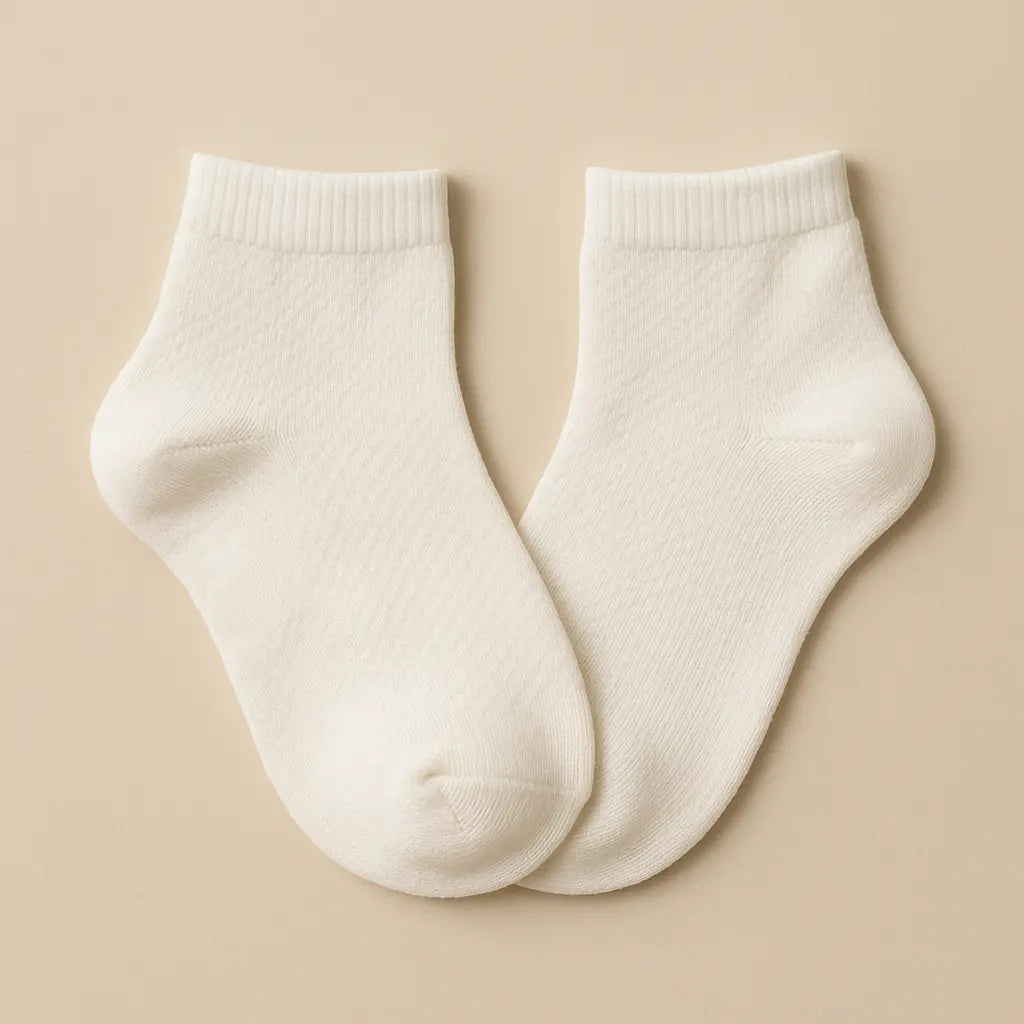 Chaussettes enfants socquettes vanille en coton paire