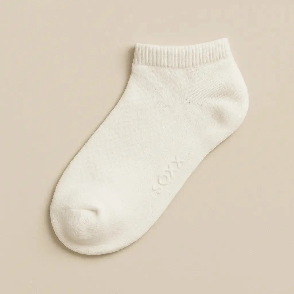 Chaussettes enfants socquettes coton vanille vue à plat