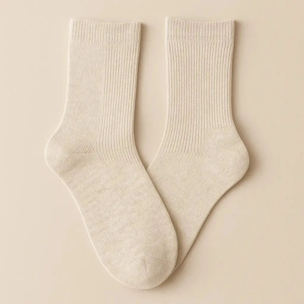 Chaussettes femmes Couleurs courtes coton Nude paire
