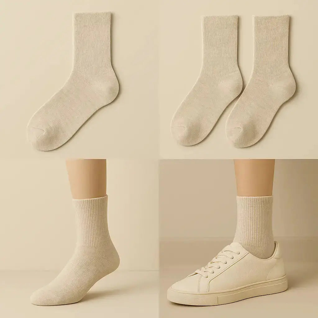 Chaussettes femmes Couleurs courtes coton Nude galerie produit