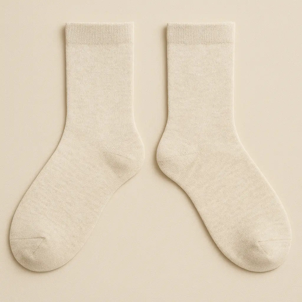 Chaussettes femme Couleurs Avoine en coton mollet paire