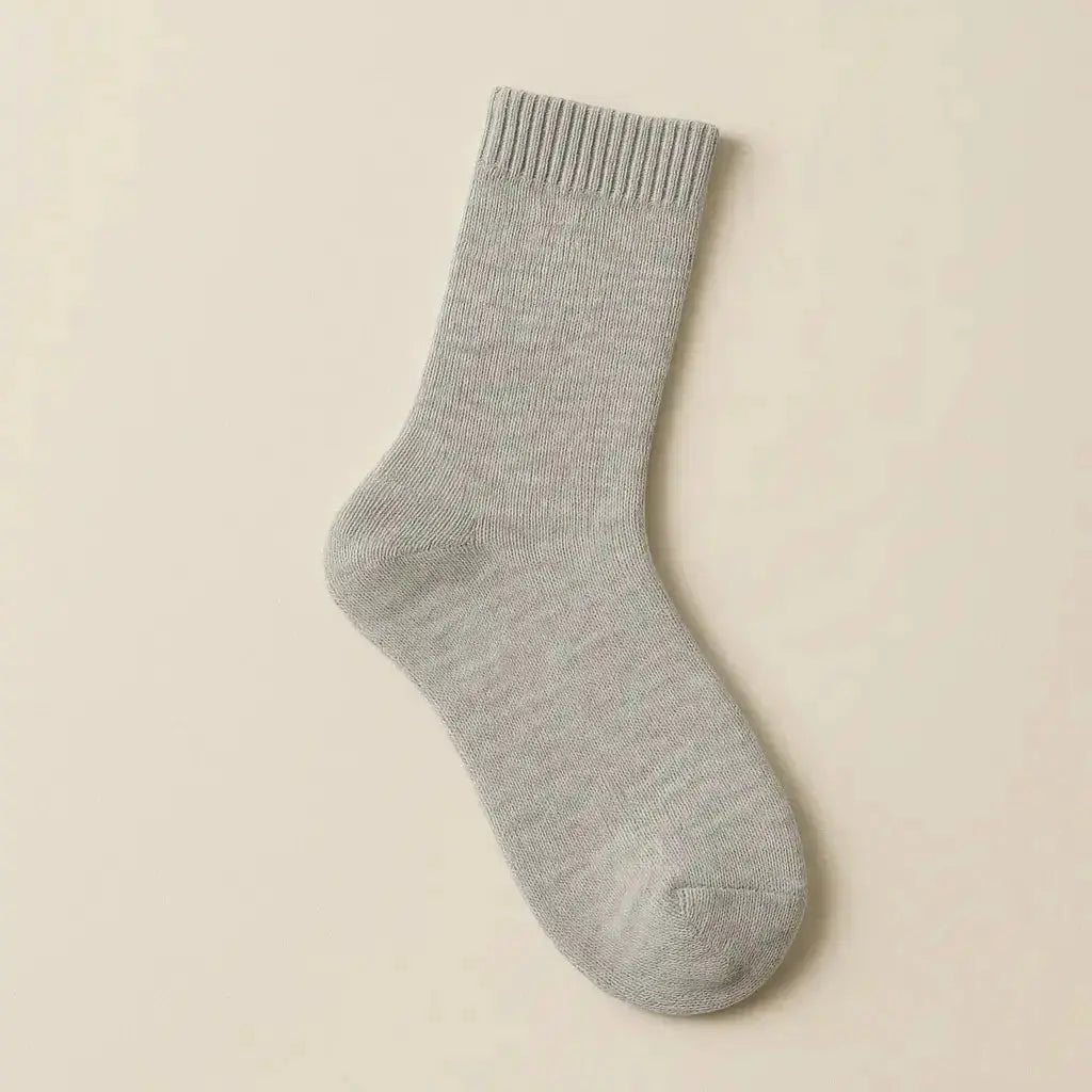 Chaussettes femmes Couleurs gris clair coton mollet vue à plat