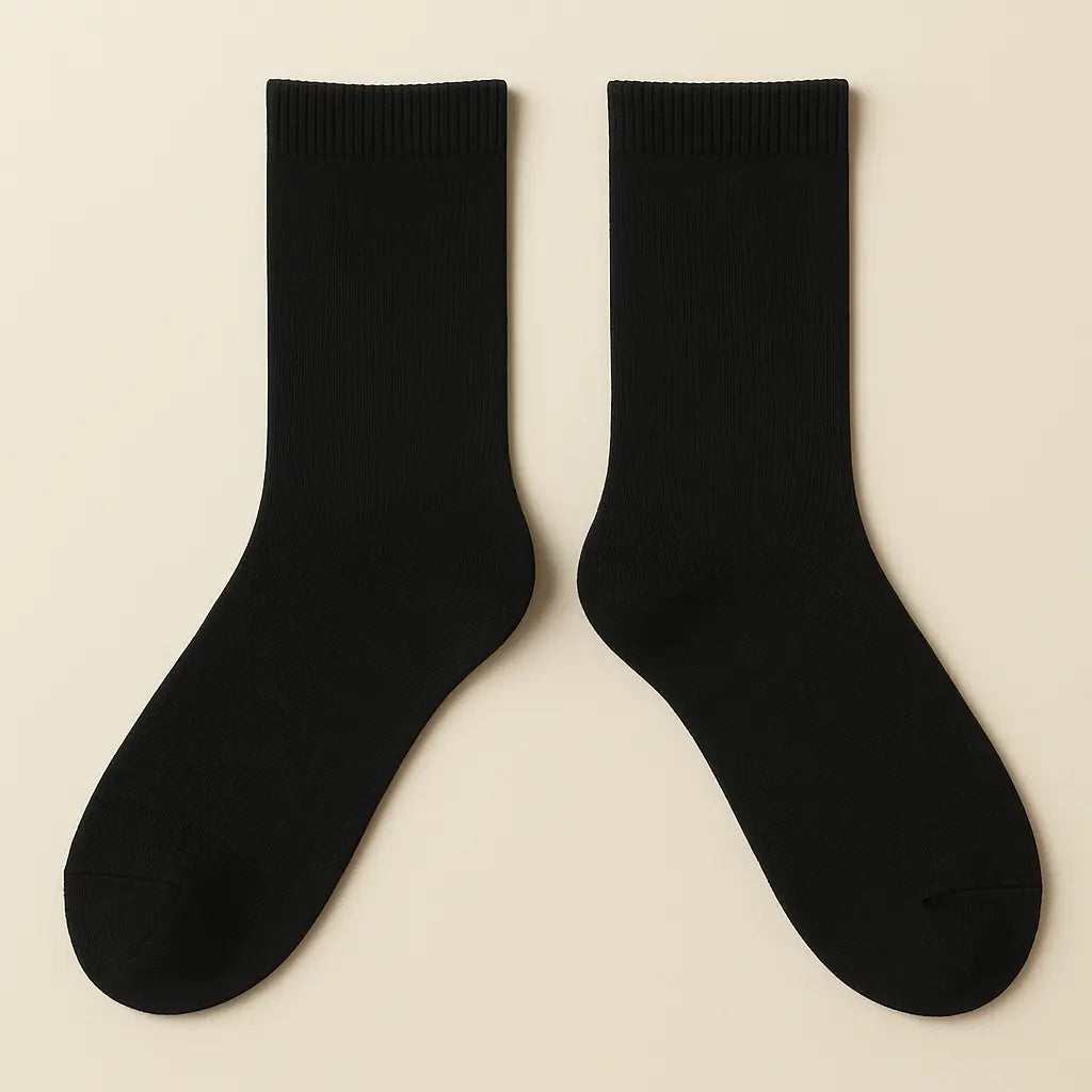 Chaussettes femmes Couleurs noir mollet coton paire