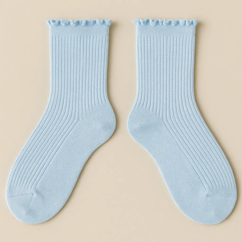 Chaussettes femmes bleu clair en coton mollet SOXX paire