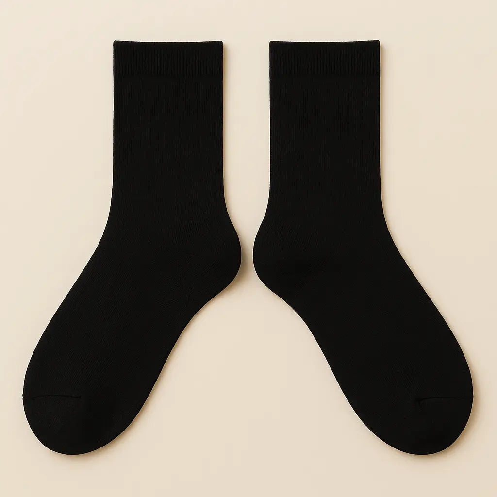 Chaussettes Femmes Essential Mollet Coton Noir paire