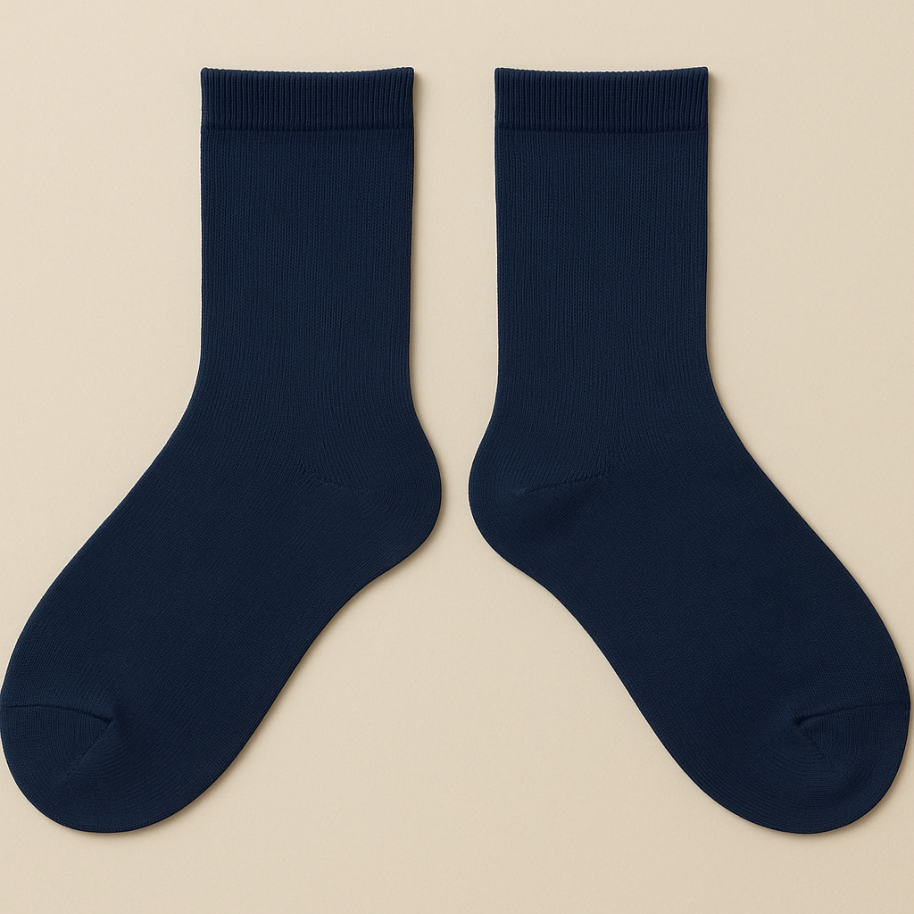 Chaussettes Femmes Essential Mollet Coton Bleu Marine paire