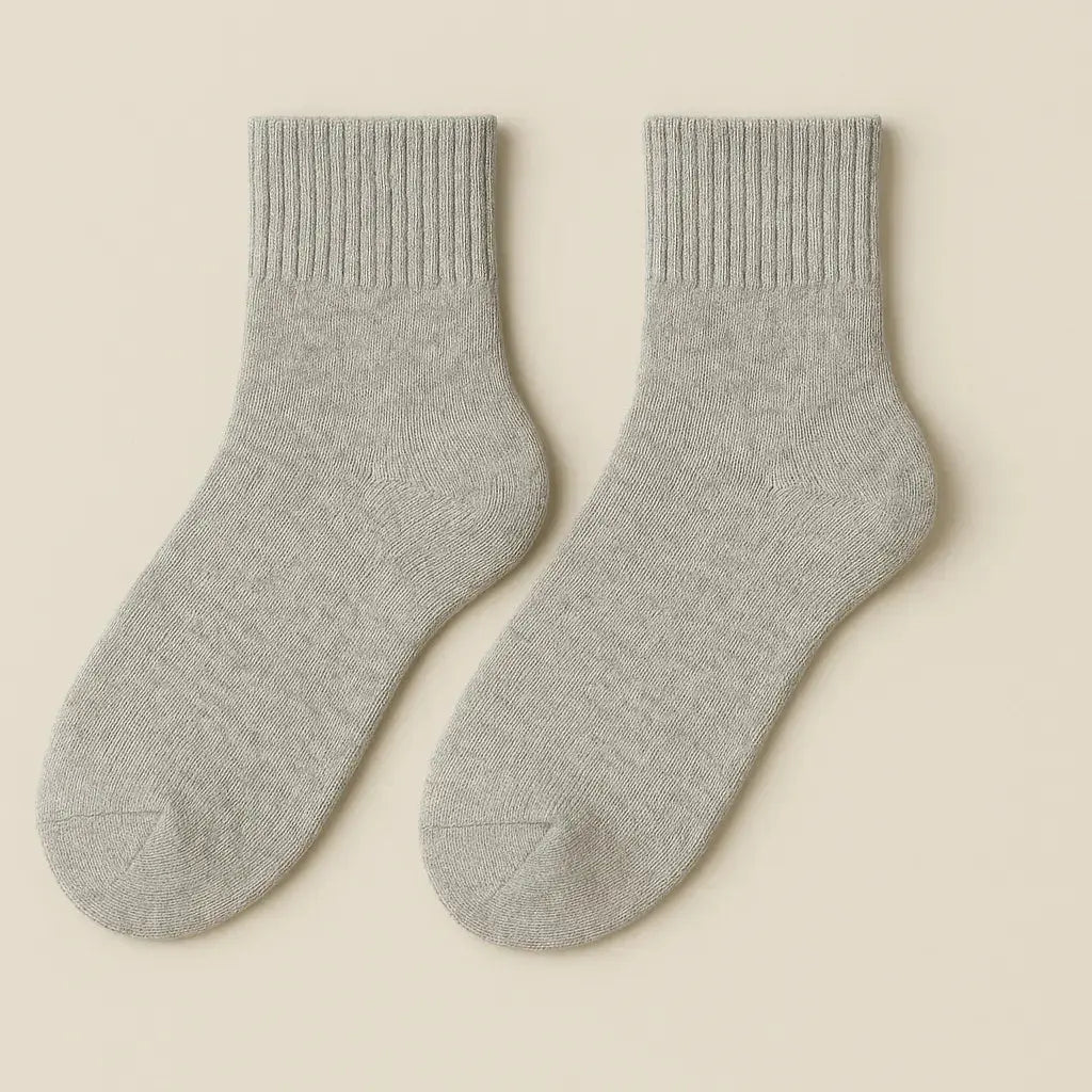 Chaussettes Femmes Courtes Coton Gris Clair paire