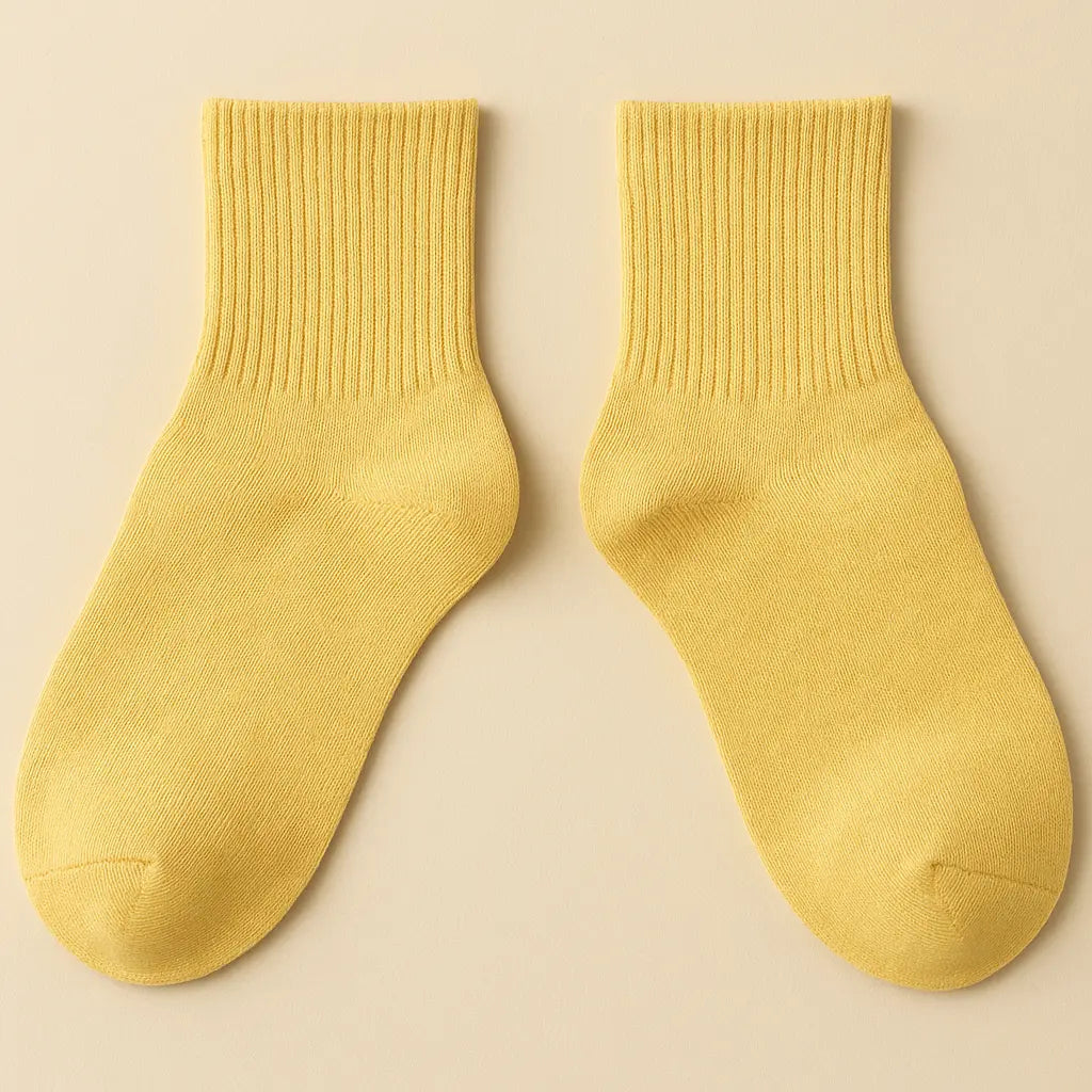 Chaussettes femmes court coton jaune SOXX paire