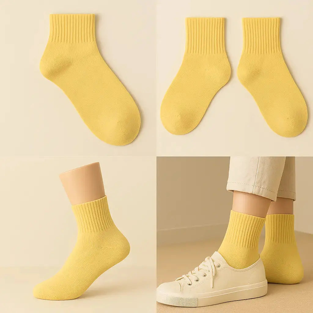 Chaussettes femmes court coton jaune SOXX galerie produit