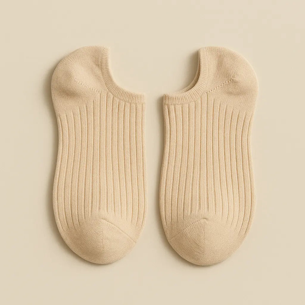 Chaussettes femmes socquettes beige en coton SOXX paire