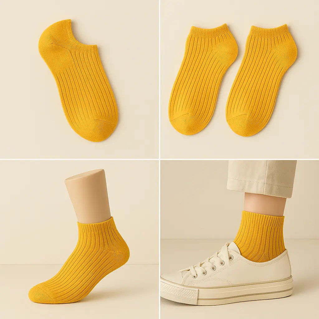 Socquettes Femmes Invisible Coton Vivid Color