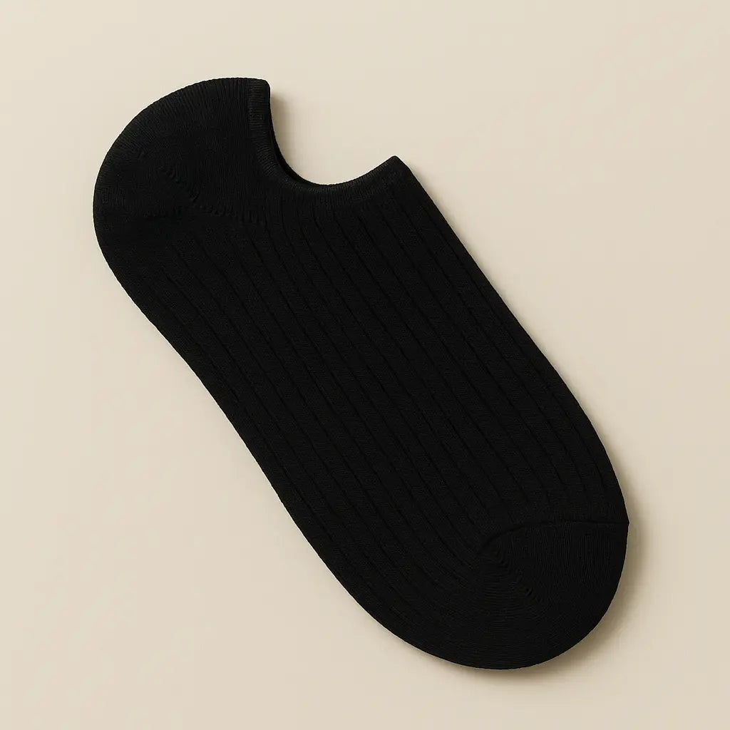 Chaussettes femmes socquettes coton noir SOXX vue à plat