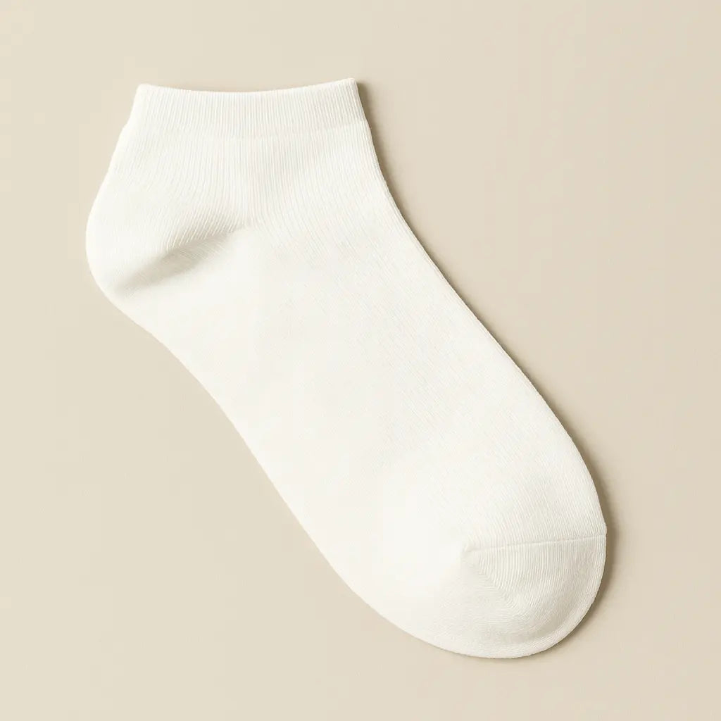 Chaussettes femmes socquettes blanches en coton SOXX vue à plat
