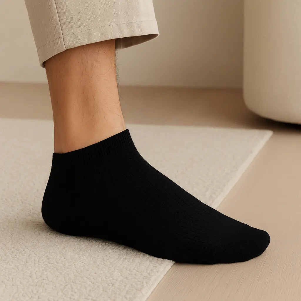 Chaussettes femmes socquettes coton noir SOXX en situation