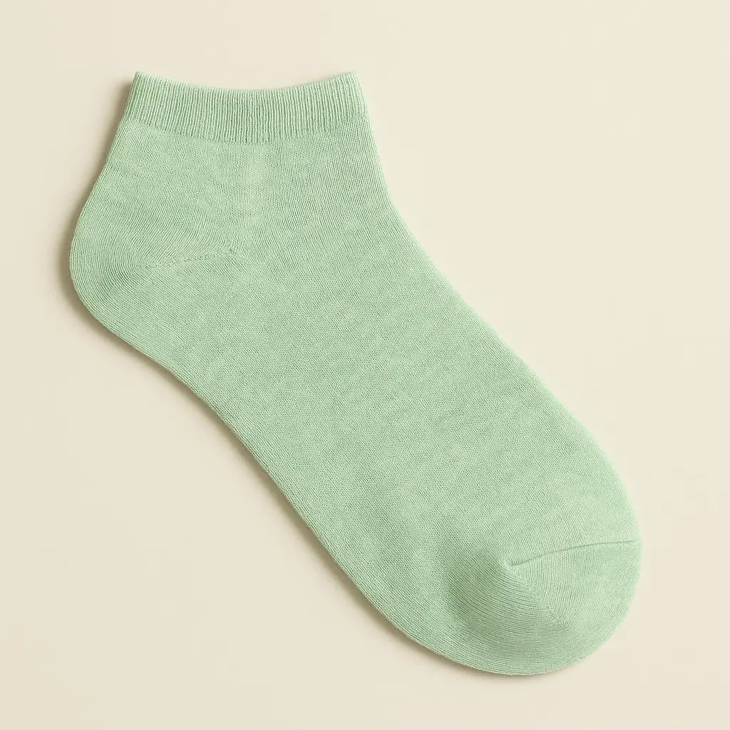 Chaussettes femmes socquettes coton vert SOXX vue à plat