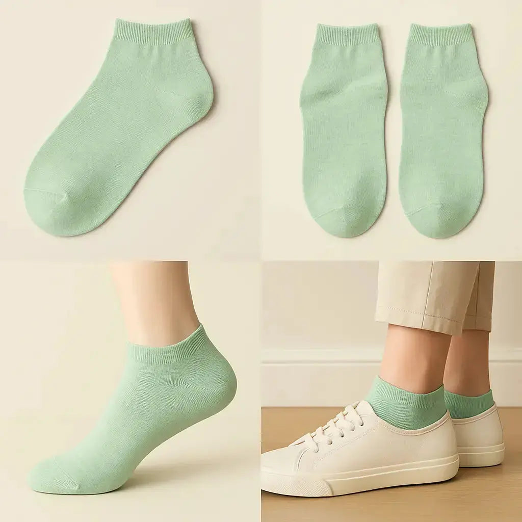Chaussettes femmes socquettes coton vert SOXX galerie produit