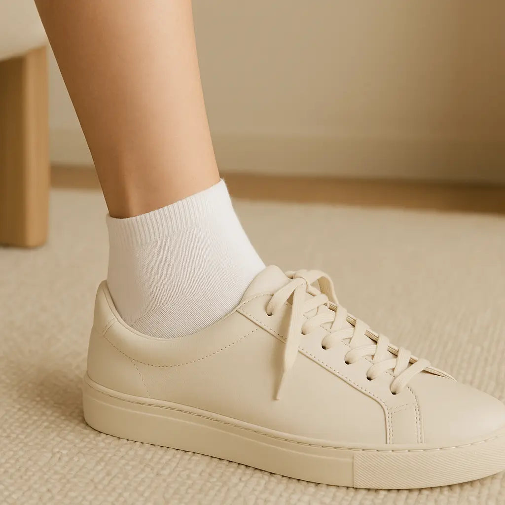 Chaussettes femmes socquettes coton blanc SOXX en situation