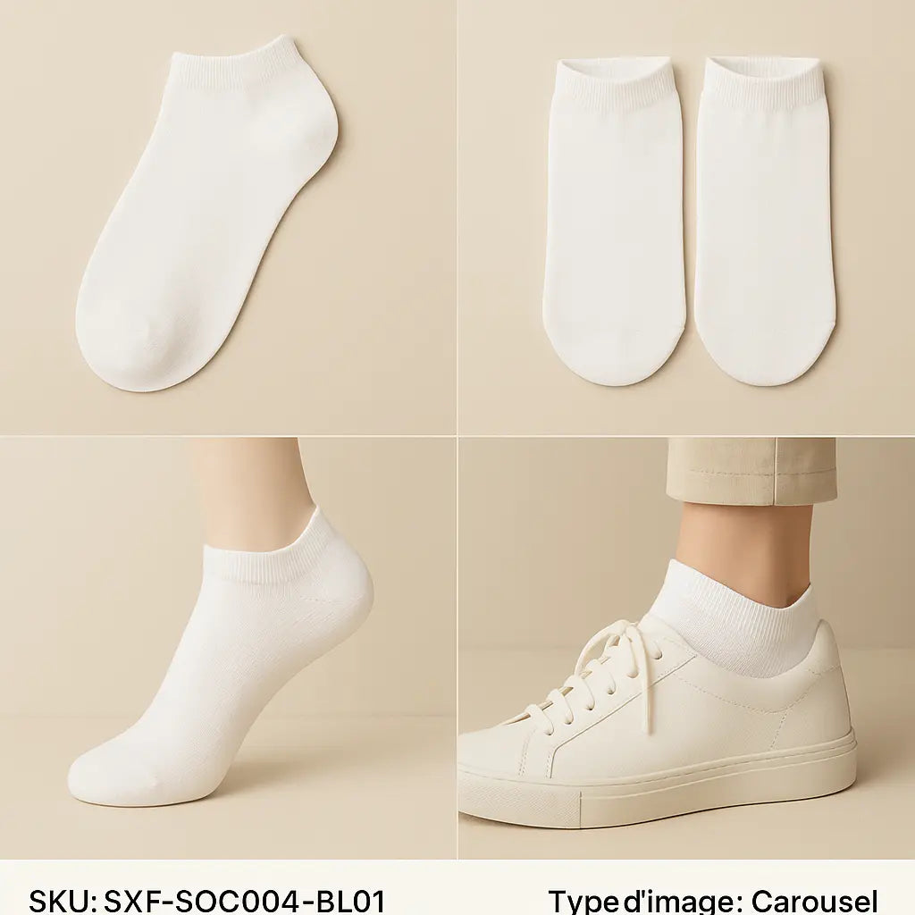 Chaussettes femmes socquettes coton blanc SOXX galerie produit