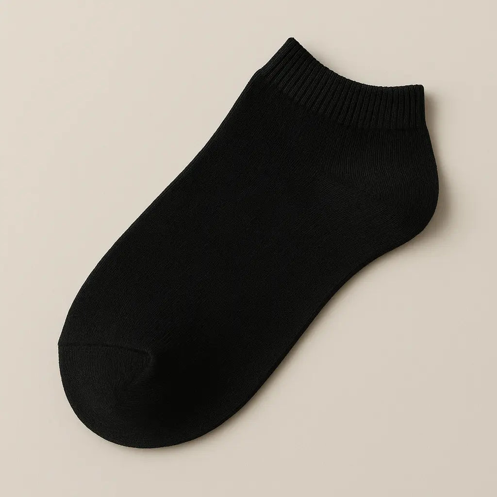 Chaussettes femmes socquettes coton noir SOXX vue à plat