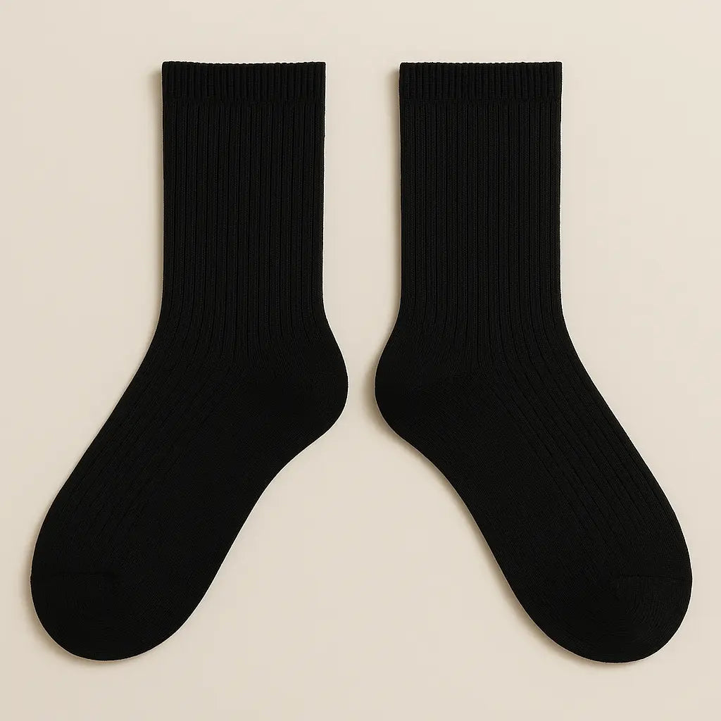 Chaussettes Femmes Sport Mollet Coton Noir paire