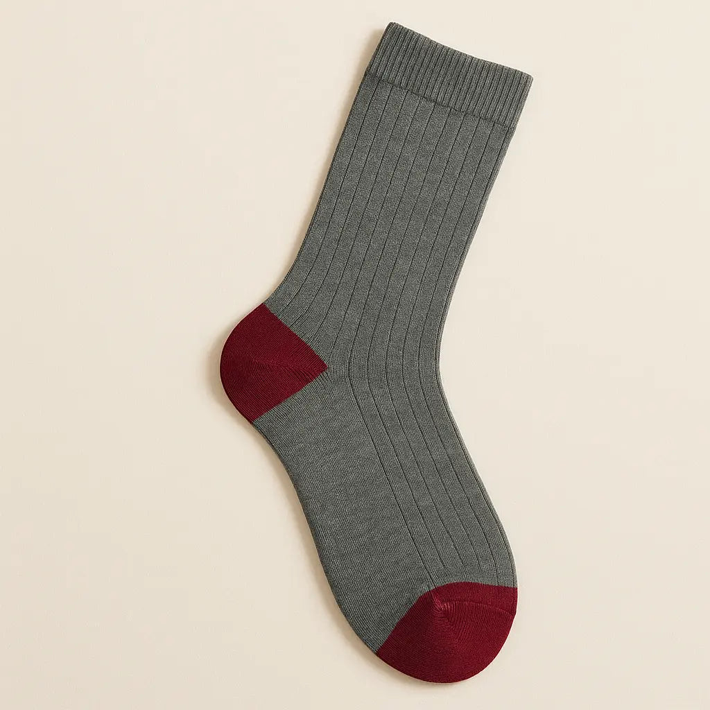 Chaussettes Homme City Mollet Coton Gris Clair vue à plat