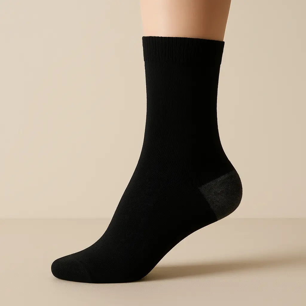 Chaussettes Hommes City Noir Mollet en Coton sur pied mannequin