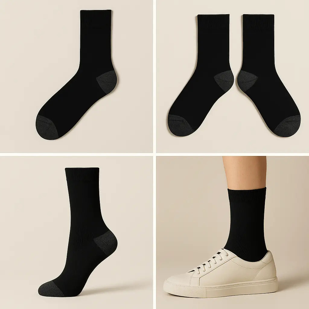Chaussettes Hommes City Noir Mollet en Coton galerie produit