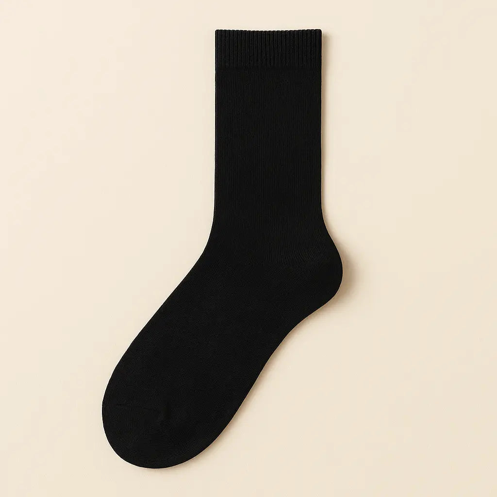 Chaussettes hommes noir mollet en coton SOXX Couleurs vue à plat