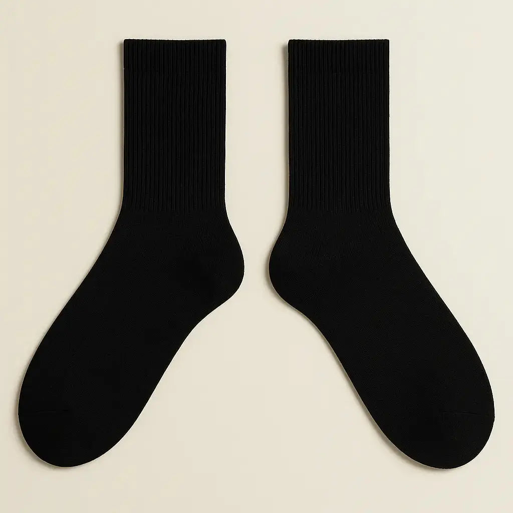 Chaussettes hommes Essential noir en coton mollet paire