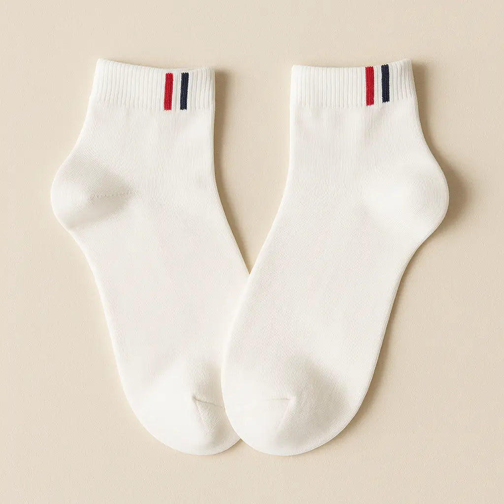 Chaussettes hommes France socquettes coton blanc paire