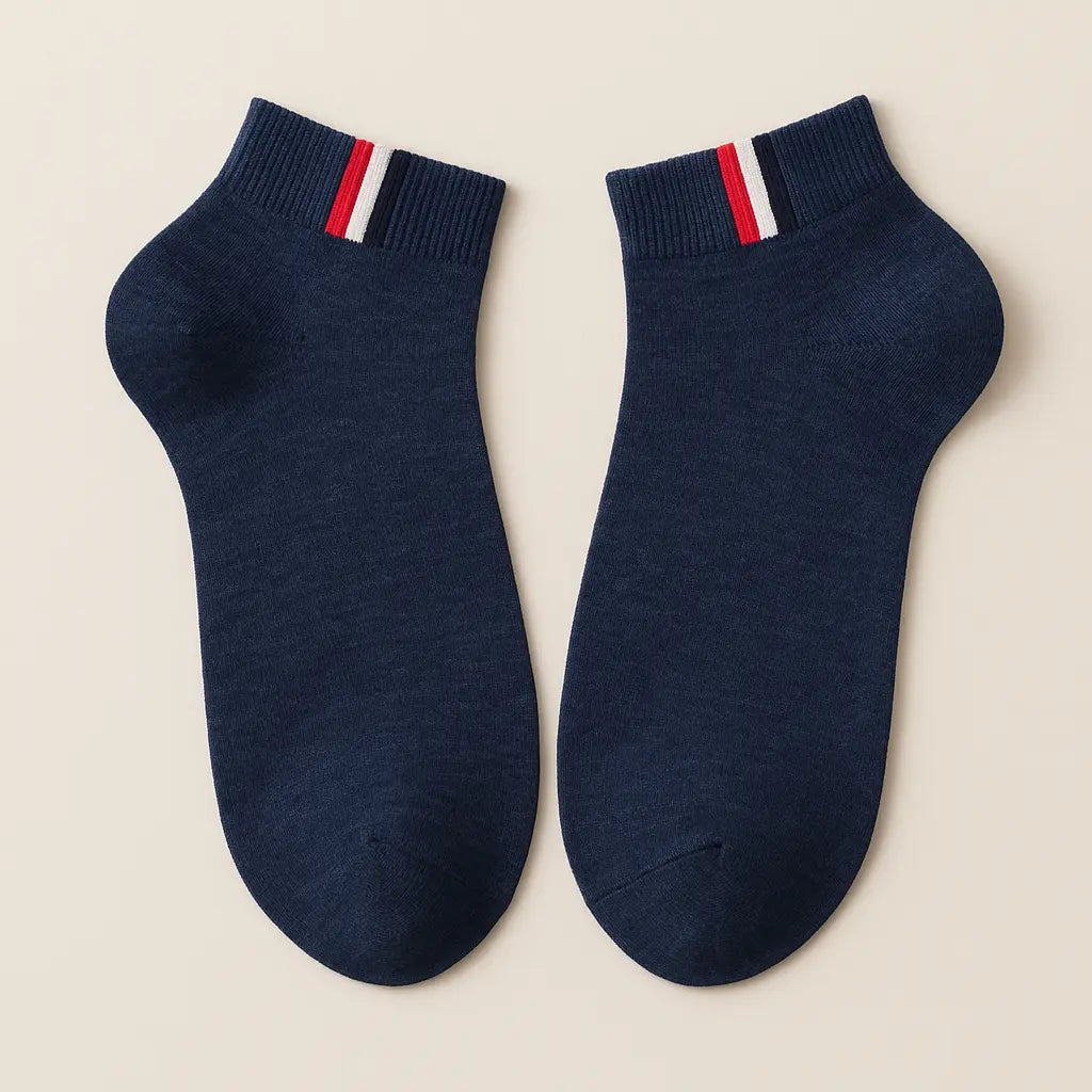 Chaussettes Homme France Socquettes Coton Bleu Marine paire
