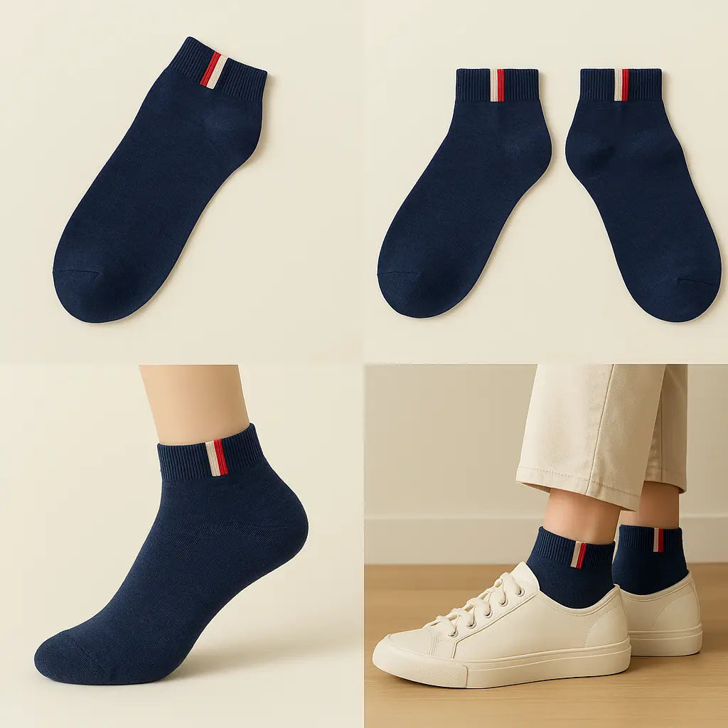 Chaussettes Homme France Socquettes Coton Bleu Marine galerie produit