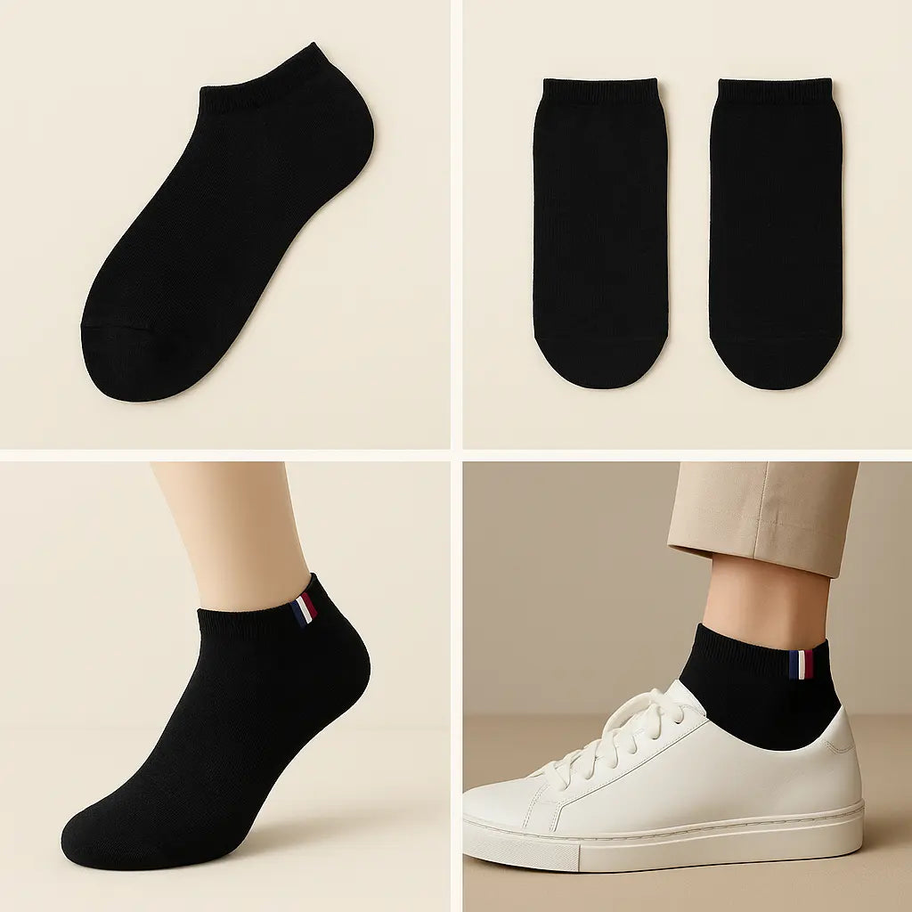 Chaussettes hommes France noires socquettes coton galerie produit
