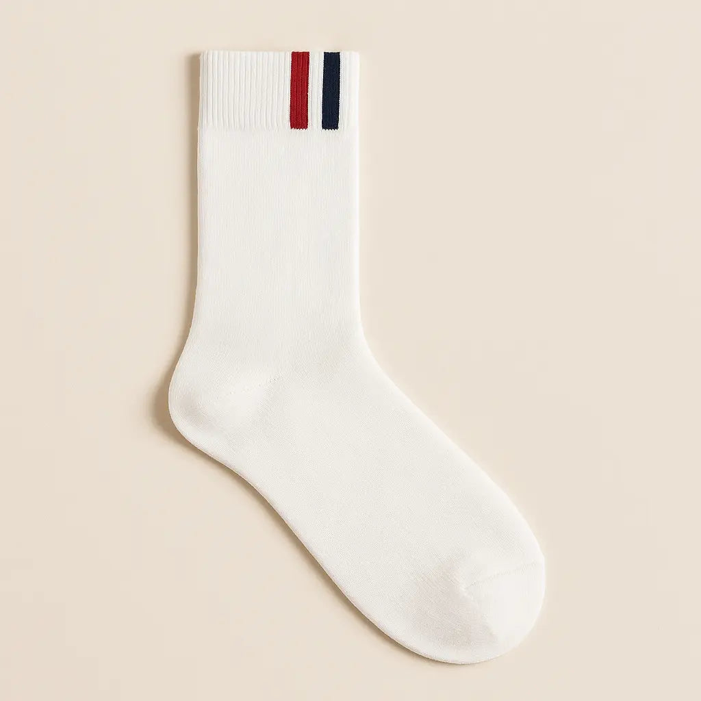 Chaussettes Homme France Mollet Coton Blanc vue à plat