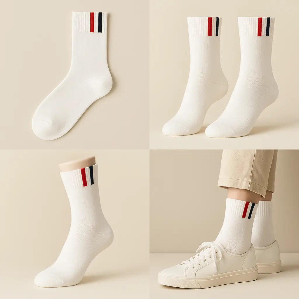 Chaussettes Homme France Mollet Coton Blanc galerie produit