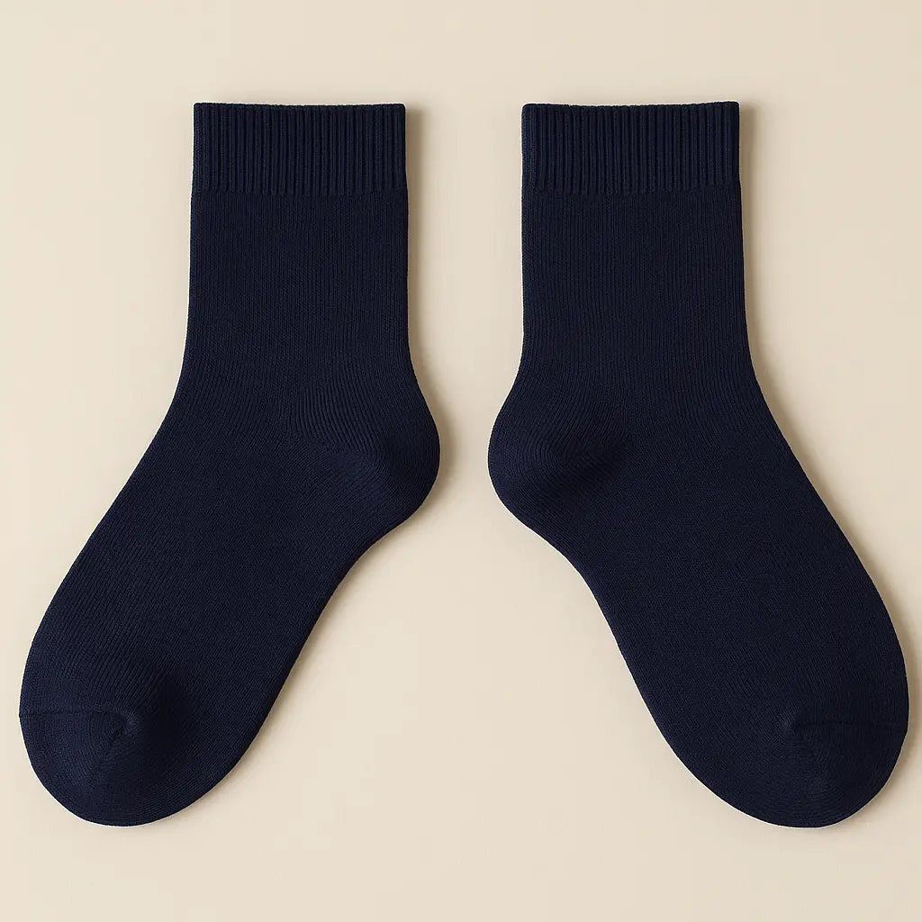 Chaussettes hommes courtes bleu marine en coton paire
