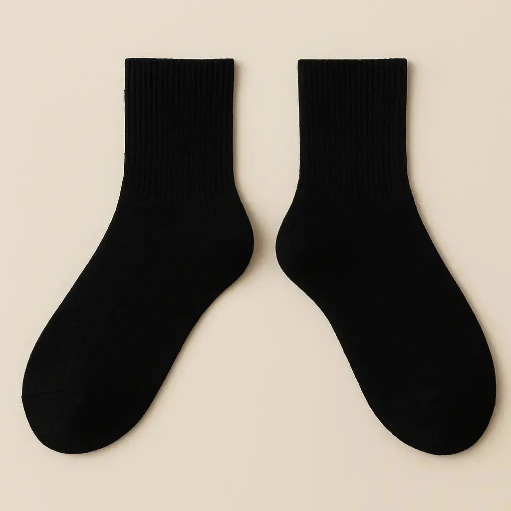 Chaussettes homme courtes noires en coton paire