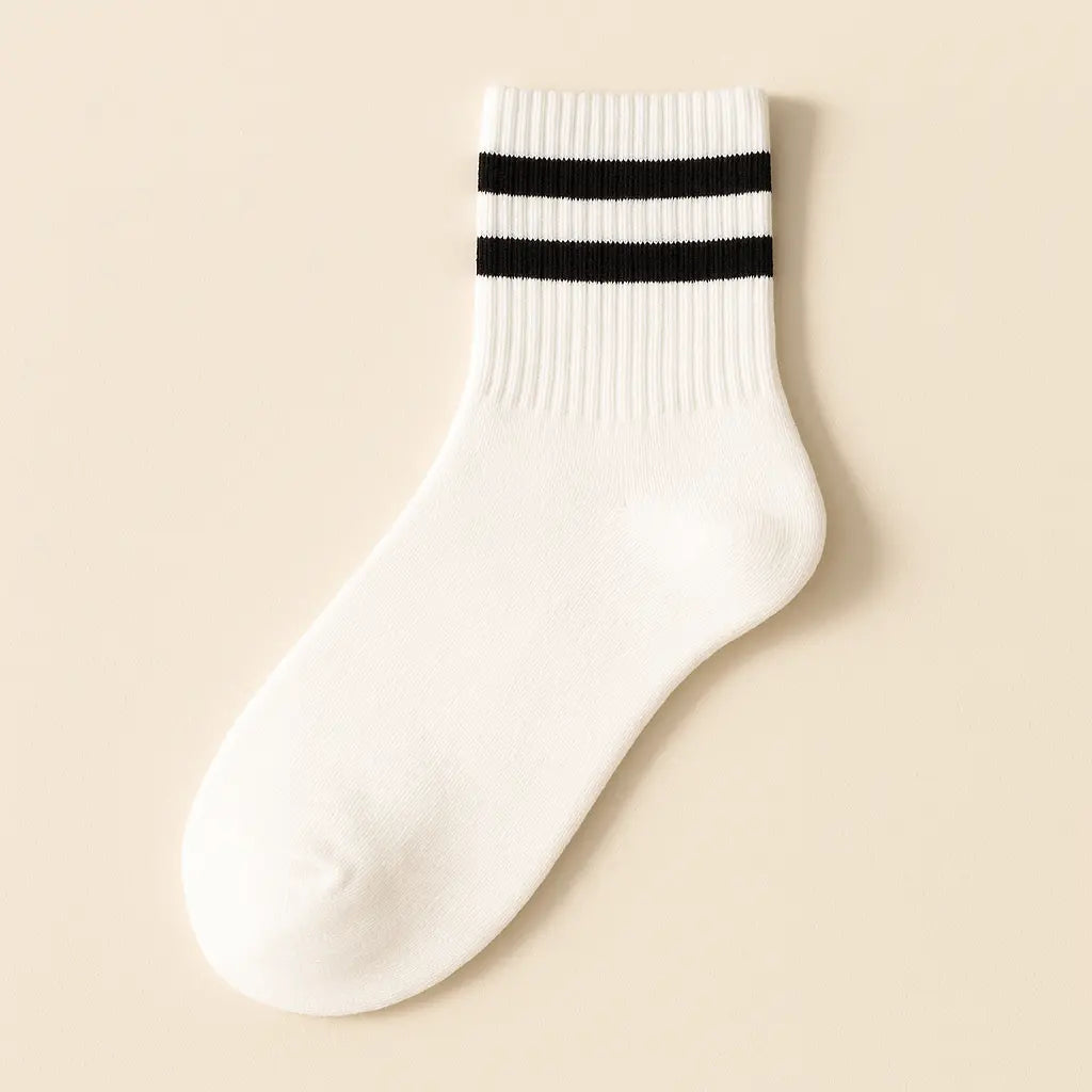 Chaussettes hommes courtes en coton blanc vue à plat