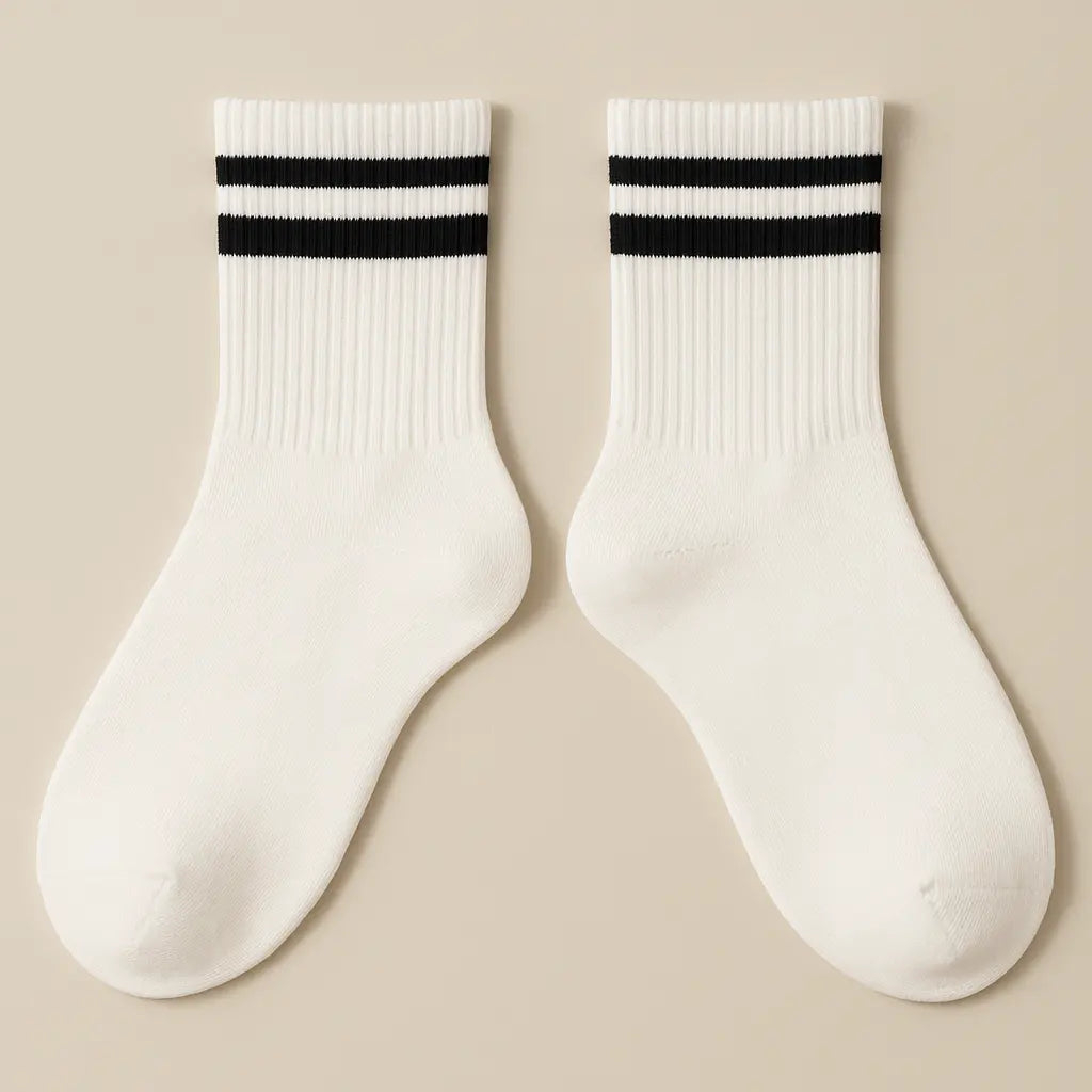 Chaussettes hommes courtes en coton blanc paire