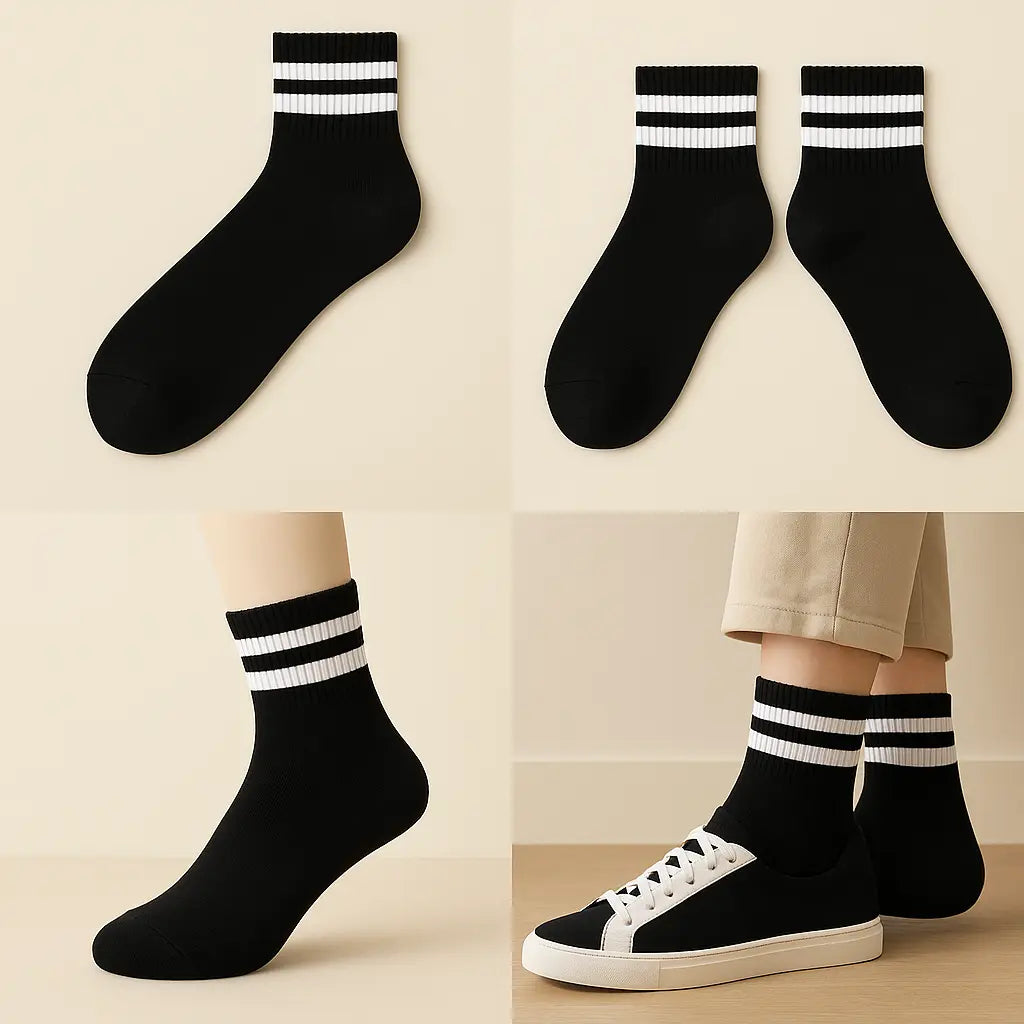 Chaussettes homme courtes en coton noir SOXX galerie produit