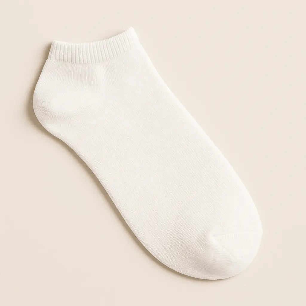 Chaussettes hommes socquettes coton blanc SOXX vue à plat