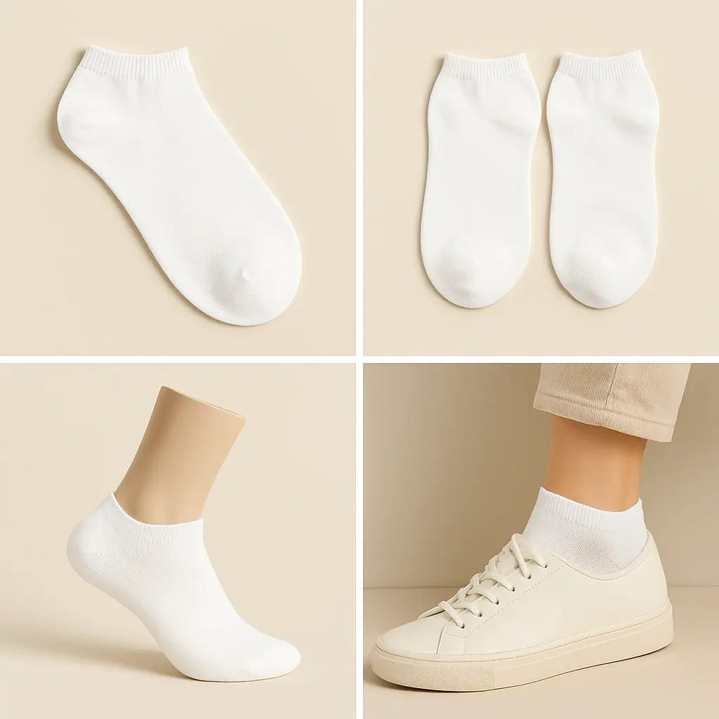 Chaussettes hommes socquettes coton blanc SOXX galerie produit