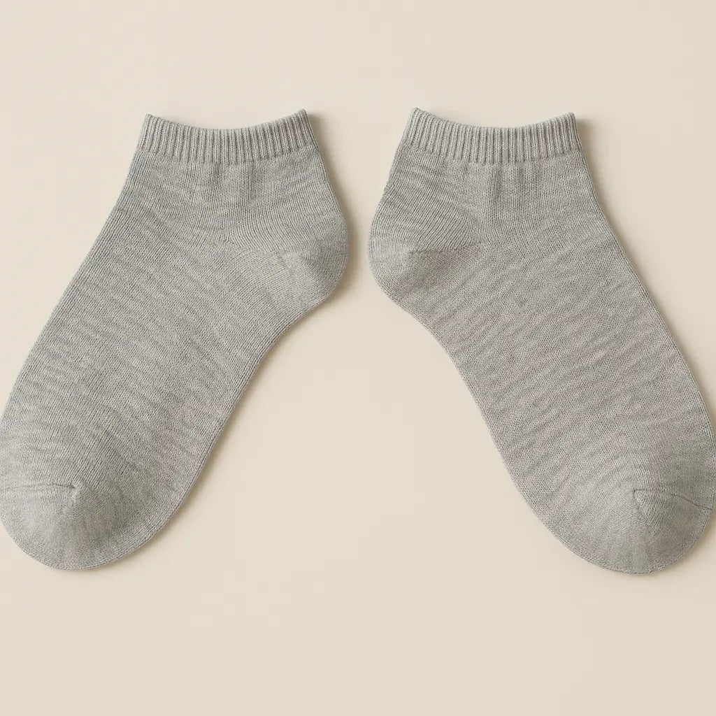 Chaussettes Homme Socquettes en Coton Gris Clair paire