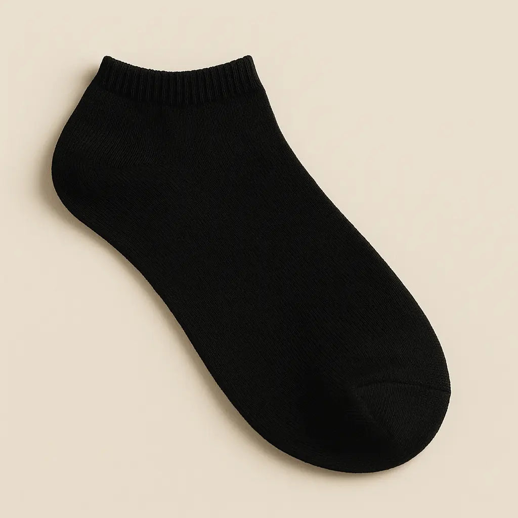 Chaussettes Hommes Socquettes Coton Noir SOXX vue à plat